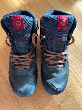 Merrell Men’s Navy and Tan Lace-Up Hiking Boots